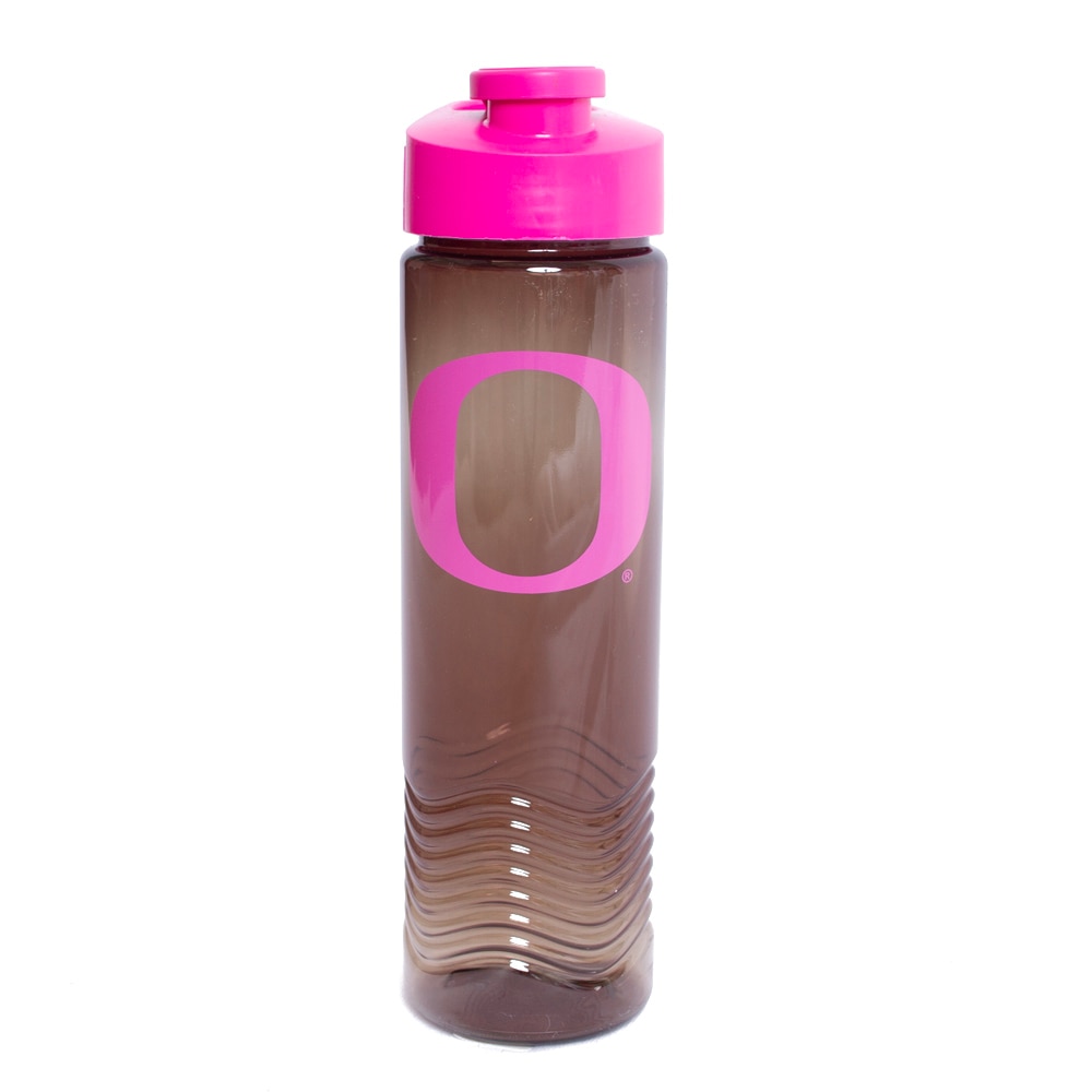 Classic Oregon O, RFSJ, Inc., Black, Water Bottles, Plastic, Home & Auto, Tritan Wave, Pink lid, 24 ounce, 830767